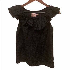 Juicy Couture Black Ruffle Tank Top- Size 0